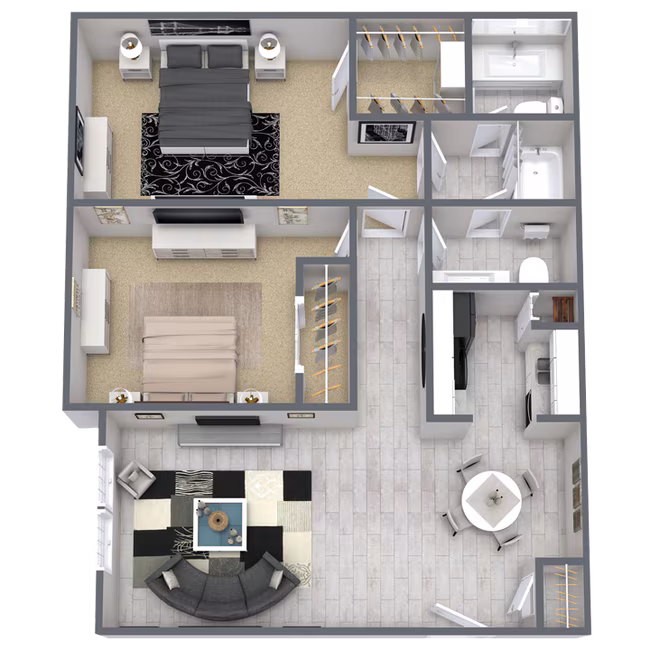 Two Bedroom 3 0107 floor plan